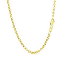 2.3mm 10k Yellow Gold Rolo Chain-8