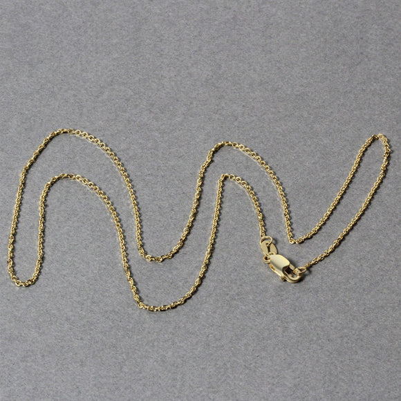 10k Yellow Gold Diamond Cut Cable Link Chain (1.10 mm)