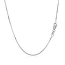 14k White Gold Classic Box Chain 0.8mm-7