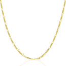 14k Yellow Gold Solid Figaro Chain 1.9mm-7