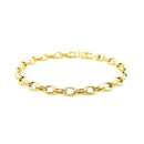 4.6mm 14k Yellow Gold Oval Rolo Bracelet-6