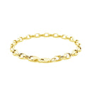 4.6mm 14k Yellow Gold Oval Rolo Bracelet-7