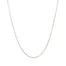 10k White Gold Classic Box Chain 0.6mm-8