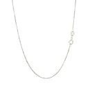 10k White Gold Classic Box Chain 0.6mm-9