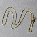 14k Yellow Gold Diamond Cut Cable Link Chain 1.1mm-12