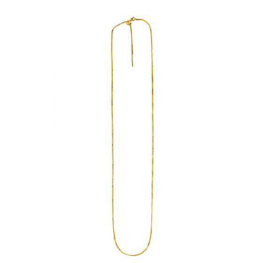 Endless Adjustable Box Chain in 14k Yellow Gold (0.95 mm) - 0