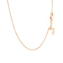 14k Rose Gold Adjustable Cable Chain 0.9mm-8
