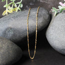 14k Yellow Gold Singapore Chain 1.5mm-10
