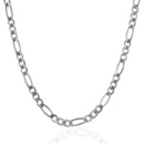 4.6mm 14k White Gold Solid Figaro Chain-6