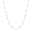 14k Yellow Gold Round Cable Link Chain 1.2mm-9