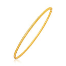 14k Yellow Gold Thin Textured Stackable Bangle-2