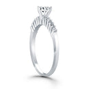 14k White Gold Shared Prong Accent Diamond Engagement Ring-6