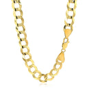 14k Yellow Gold Solid Curb Chain 10.0mm-9