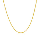 14k Yellow Gold Diamond Cut Round Wheat Chain 1.1mm-9