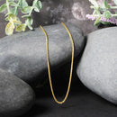 14k Yellow Gold Diamond Cut Round Wheat Chain 1.1mm-11