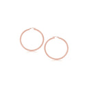 14k Rose Gold Polished Hoop Earrings (15 mm)-2