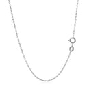 14k White Gold Faceted Cable Link Chain 1.3mm-8