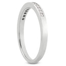 14k White Gold Channel Set Princess Diamond Wedding Ring Band-4