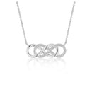 Double Infinity Diamond Pendant in 14k White Gold-5