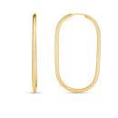 14k Yellow Gold Endless Large Paperclip Hoop Earrings-3