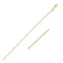 14k Yellow Gold Bead Chain 1.0mm-7