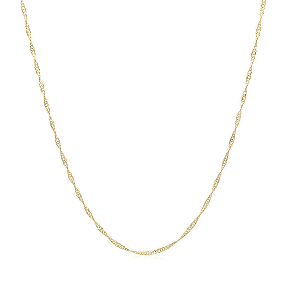 14k Yellow Gold Singapore Chain 0.6mm