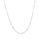 14k White Gold Diamond-Cut Bead Chain 1.0mm-8