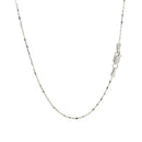 14k White Gold Diamond-Cut Bead Chain 1.0mm-9