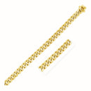 7.25mm 10k Yellow Gold Semi Solid Miami Cuban Chain-5