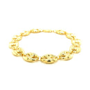 11.0mm 14k Yellow Gold Puffed Mariner Link Bracelet-6
