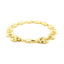 11.0mm 14k Yellow Gold Puffed Mariner Link Bracelet-7