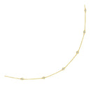 14k Yellow Gold Station Necklace with Round Diamonds-4