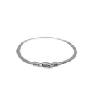 14k White Gold Super Flex Herringbone Bracelet (2.80 mm)-6