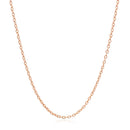 18k Rose Gold Round Oval Link Chain 1.5mm-7