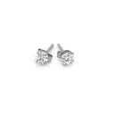 14k White Gold 3mm Faceted White Cubic Zirconia Stud Earrings-6
