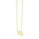 14K Yellow Gold Virgo Necklace-3
