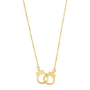 14k Yellow Gold High Polish Handcuff Necklace-4