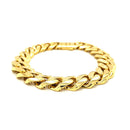 14k Yellow Gold 8 1/2 inch Wide Polished Curb Chain Bracelet-6