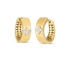 14k Yellow Gold Trilogy Diamond Clover Earrings-4