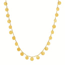 Choker Necklace with Polished Discs in 14k Yellow Gold-6