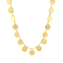 Choker Necklace with Polished Discs in 14k Yellow Gold-7
