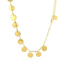 Choker Necklace with Polished Discs in 14k Yellow Gold-8