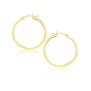 10k Yellow Gold Polished Hoop Earrings (25 mm)-2