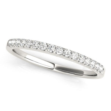 14k White Gold Diamond Scalloped Set Wedding Band (1/6 cttw) - 0