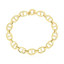 14k Yellow Gold High Polish Mariner Link Bracelet (8.8mm)-3
