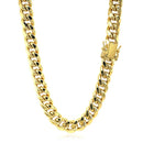 9.15mm 10k Yellow Gold Semi Solid Miami Cuban Chain-8
