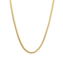 3.2mm 14k Yellow Gold Classic Solid Miami Cuban Chain-9