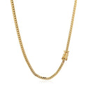 3.2mm 14k Yellow Gold Classic Solid Miami Cuban Chain-10
