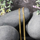 3.2mm 14k Yellow Gold Classic Solid Miami Cuban Chain-8