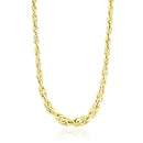 Polished Double Oval Link Chain Necklace in 14k Yellow Gold-4